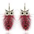 Ohrringe Ohrstecker Damen Eule Owl Feder Feather Ohrhänger Vintage Autiga®preview