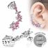 Ohrstecker Ohrklemme Ohrring Helix Cartilage Ear Cuff Schmetterling Blume Zirkoniapreview