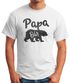 Papa Bär Shirt Herren T-Shirt Watercolor Bären Familie Moonworks®preview