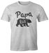 Papa Bär Shirt Herren T-Shirt Watercolor Bären Familie Moonworks®preview