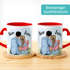 Partner-Tasse personalisiert Herz-Henkel mit Namen Geschenk Liebe Jahrestag Valentinstag SpecialMe®preview