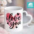 Partner-Tasse personalisiert Herz-Henkel mit Namen Geschenk Liebe Jahrestag Valentinstag SpecialMe®preview