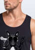 Party Herren Tank-Top Nonstop Mops French Bulldog Muskelshirt Muscle Shirt Neverless®preview