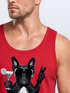 Party Herren Tank-Top Nonstop Mops French Bulldog Muskelshirt Muscle Shirt Neverless®preview