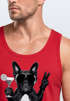 Party Herren Tank-Top Nonstop Mops French Bulldog Muskelshirt Muscle Shirt Neverless®preview