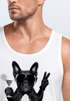 Party Herren Tank-Top Nonstop Mops French Bulldog Muskelshirt Muscle Shirt Neverless®preview