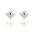 Perlen Ohrstecker Damen Ohrringe Herz Heart Love vergoldet Geschenk Pearl Perlepreview