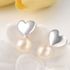 Perlen Ohrstecker Damen Ohrringe Herz Heart Love vergoldet Geschenk Pearl Perlepreview