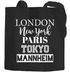 personalisierbarer Jutebeutel London Paris New York Tokyo Deine Stadt Dorf Ort Ortsname Moonworks®preview