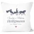personalisierbarer Kissen-Bezug zur Hochzeit, Hochzeitskissen Kutsche Hochzeitsgeschenk, Kissenhülle SpecialMe®preview