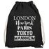 personalisierbarer Turnbeutel London Paris New York Tokyo Deine Stadt Dorf Ort Ortsname Gymbag Trend-Accessoire Moonworks®preview