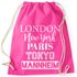 personalisierbarer Turnbeutel London Paris New York Tokyo Deine Stadt Dorf Ort Ortsname Gymbag Trend-Accessoire Moonworks®preview