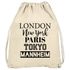 personalisierbarer Turnbeutel London Paris New York Tokyo Deine Stadt Dorf Ort Ortsname Gymbag Trend-Accessoire Moonworks®preview