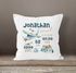 personalisierbares Kissen zur Geburt, Geburtskissen Flugzeug, Namenskissen Watercolor Geschenk Geburt Baby SpecialMe®preview