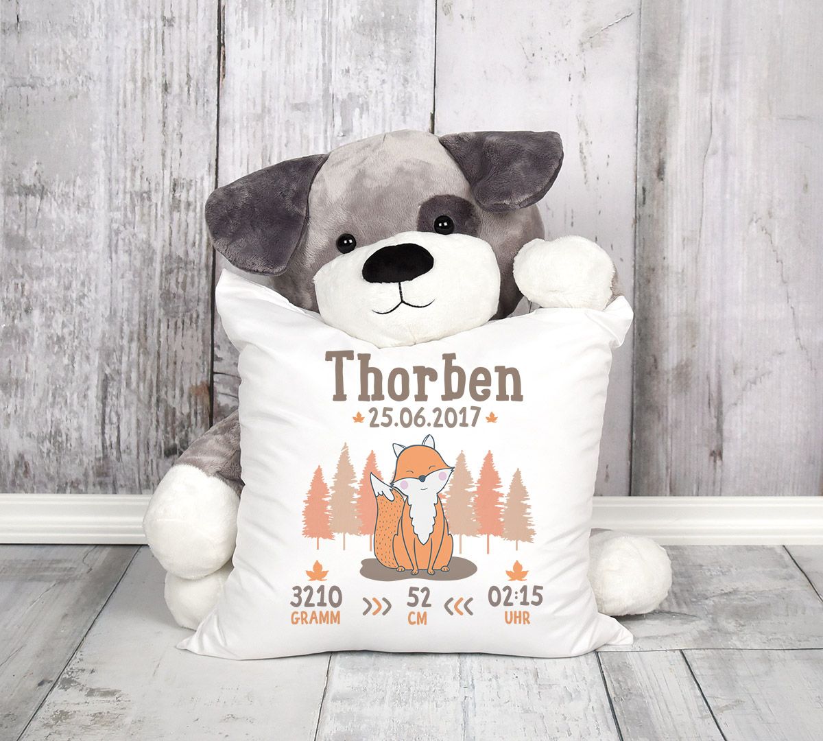 Baby Poster Mit Geburtsdaten - Personalisiertes Geburtsgeschenk Mit Tiermotiv