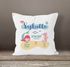 personalisierbares Kissen zur Geburt, Meerjungfrau, Geburtskissen Mädchen, Namenskissen Geschenk Geburt Baby SpecialMe®preview