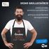 Personalisierte Grill-Schürze für Männer mit Name BBQ Meister meine Regeln Baumwoll-Schürze Küchenschürze Moonworks®preview