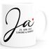 personalisierte Kaffee-Tasse Geschenk Hochzeit Hochzeitstag Namen und Datum Herz Hochzeitsgeschenk SpecialMe®preview