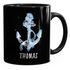 personalisierte Kaffee-Tasse mit Namen Anker Namenstasse persönliche Geschenke für Männer SpecialMe®preview