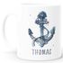 personalisierte Kaffee-Tasse mit Namen Anker Namenstasse persönliche Geschenke für Männer SpecialMe®preview