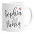 personalisierte Kaffee-Tasse mit Namen und Herz personalisierte Geschenke Liebe Hochzeit Valentinstag SpecialMe®preview