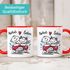 personalisierte Kaffee-Tasse Strichmännchen mit Namen und Datum Hochzeitsgeschenk Hochzeitstag SpecialMe®preview