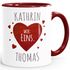 personalisierte Kaffeetasse Ich Deins, Du Meins, Wir Eins. Panda-Bär anpassbar mit Namen personalisierte Liebesgeschenke SpecialMe®preview
