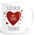 personalisierte Kaffeetasse Ich Deins, Du Meins, Wir Eins. Panda-Bär anpassbar mit Namen personalisierte Liebesgeschenke SpecialMe®preview