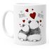 personalisierte Kaffeetasse Ich Deins, Du Meins, Wir Eins. Panda-Bär anpassbar mit Namen personalisierte Liebesgeschenke SpecialMe®preview