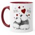 personalisierte Kaffeetasse Ich Deins, Du Meins, Wir Eins. Panda-Bär anpassbar mit Namen personalisierte Liebesgeschenke SpecialMe®preview