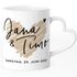 personalisierte Tasse Herz-Henkel mit Namen und Datum Geschenk Hochzeit Hochzeitstag Jahrestag SpecialMe®preview