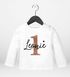 personalisiertes Baby Langarmshirt Geburtstags-Shirt personalisierbar mit Namen Alter 1-3 Junge/Mädchen SpecialMe® preview