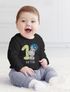 personalisiertes Baby Langarmshirt mit Namen Zahl 1 Geburtstagsshirt Nilpferd Tiermotive Junge/Mädchen SpecialMe® preview