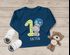 personalisiertes Baby Langarmshirt mit Namen Zahl 1 Geburtstagsshirt Nilpferd Tiermotive Junge/Mädchen SpecialMe® preview