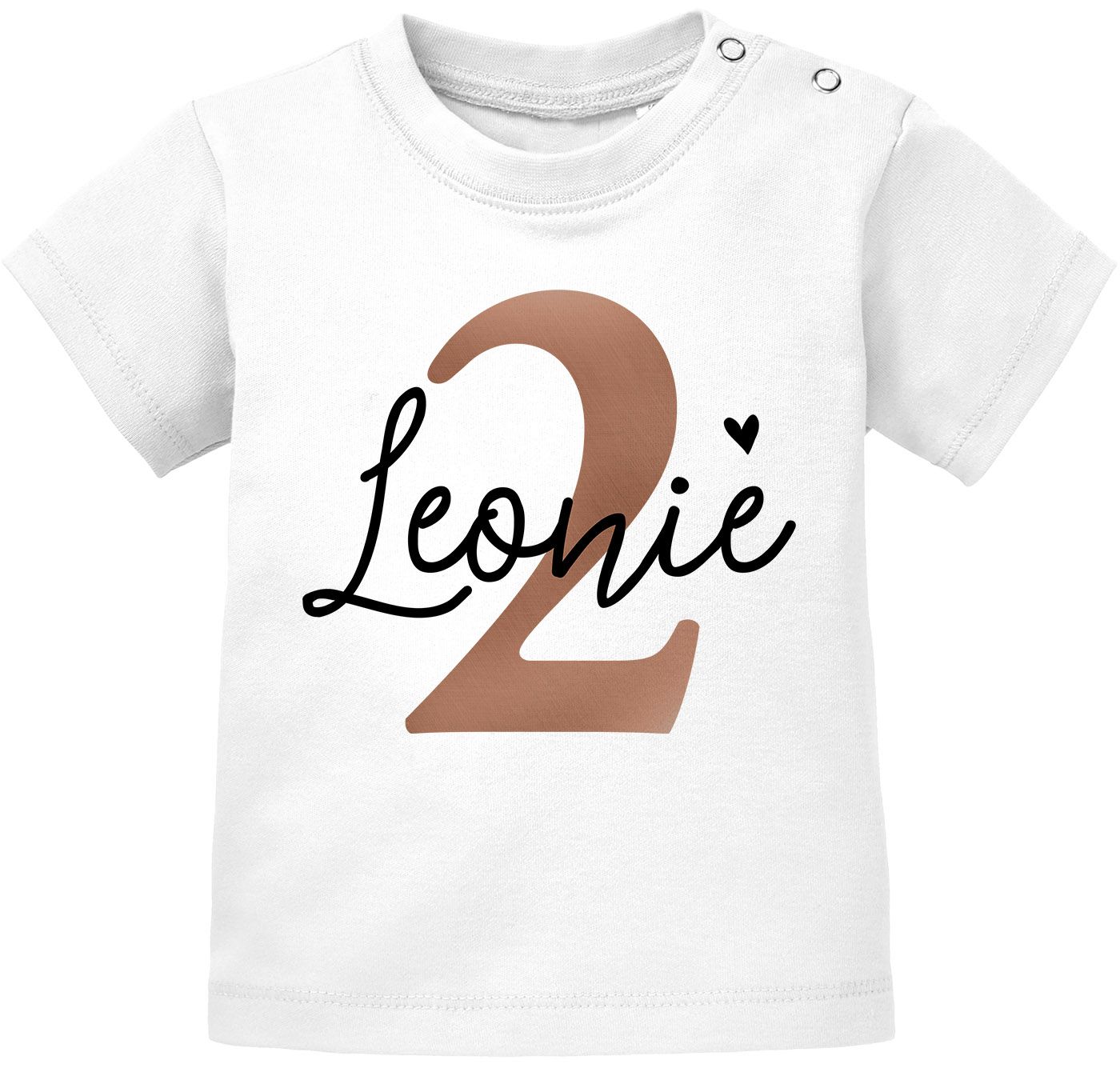 personalisiertes Baby T-Shirt Geburtstag Monogramm Geburtstags-Shirt personalisierbar mit Name Alter 1-3  SpecialMe®