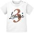 personalisiertes Baby T-Shirt Geburtstag Monogramm Geburtstags-Shirt personalisierbar mit Name Alter 1-3  SpecialMe®preview