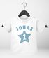 personalisiertes Baby T-Shirt Name und Zahl 1 zum ersten Geburtstag Motiv Stern Junge/Mädchen SpecialMe®preview