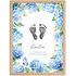 personalisiertes Babyposter mit Fußabdruck Handabdruck Blumen Hortensien Geschenke zur Geburt & Taufe SpecialMe®preview