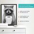 Poster Bilder Badezimmer Fotoprint Waschbär Wand-Deko Bad WC lustiger Digitaldruck MoonWorks®preview