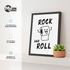 Poster Bilder Badezimmer Klopapier Zeichnung Wand-Deko Bad WC lustige Sprüche Rock and Roll Digitaldruck MoonWorks®preview