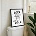 Poster Bilder Badezimmer Klopapier Zeichnung Wand-Deko Bad WC lustige Sprüche Rock and Roll Digitaldruck MoonWorks®preview