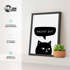 Poster Bilder Badezimmer Spruch lustig Kackst du Katze Möwe Wand-Deko Bad WC lustige Sprüche Digitaldruck MoonWorks®preview