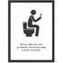 Poster Bilder Badezimmer Wand-Deko Bad WC Bitte im Sitzen pinkeln Aufforderung Digitaldruck | DIN A5, A4, A3 MoonWorks®preview