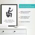 Poster Bilder Badezimmer Wand-Deko Bad WC Bitte im Sitzen pinkeln Aufforderung Digitaldruck | DIN A5, A4, A3 MoonWorks®preview
