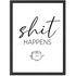 Poster Bilder Badezimmer Wand-Deko Bad WC lustige Sprüche Shit Happens Digitaldruck  MoonWorks®preview