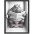 Poster Bilder Badezimmer Wand-Deko Bad WC lustige Tiere Digitaldruck Art-Print Kunstdruck MoonWorks®preview