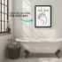 Poster Bilder Badezimmer Wand-Deko Bad Witzig WC Line Art Zeichnung Minimalismus Digitaldruck MoonWorks®preview