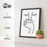 Poster Bilder Badezimmer Wand-Deko Bad Witzig WC Line Art Zeichnung Minimalismus Digitaldruck MoonWorks®preview