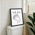 Poster Bilder Badezimmer Wand-Deko Bad Witzig WC Line Art Zeichnung Minimalismus Digitaldruck MoonWorks®preview