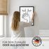 Poster Bilder Badezimmer Wand-Deko Bad Witzig WC Line Art Zeichnung Minimalismus Digitaldruck MoonWorks®preview